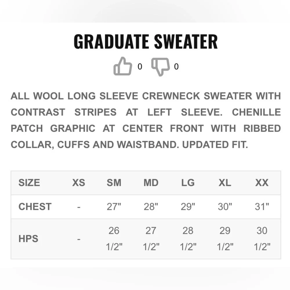GOLF WANG Tyler The Creator Graduate Sweater F/W 2023 Size XL Unisex NWT